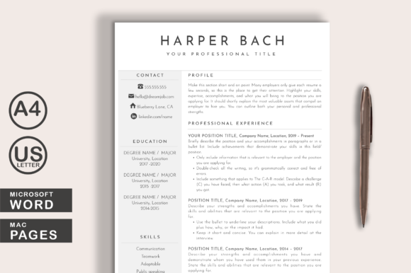 Download Modern Resume Template Word Pages - Resume template Collection