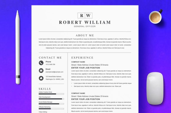 Download Clean &amp; Simple Resume Template Word - Resume template Collection