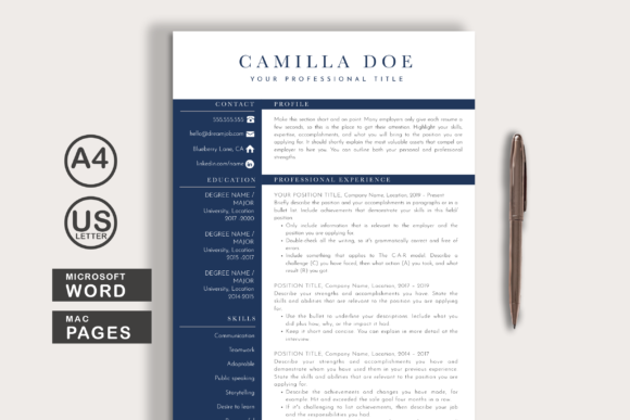 Download Modern Resume Template Word and Pages - Resume template Collection