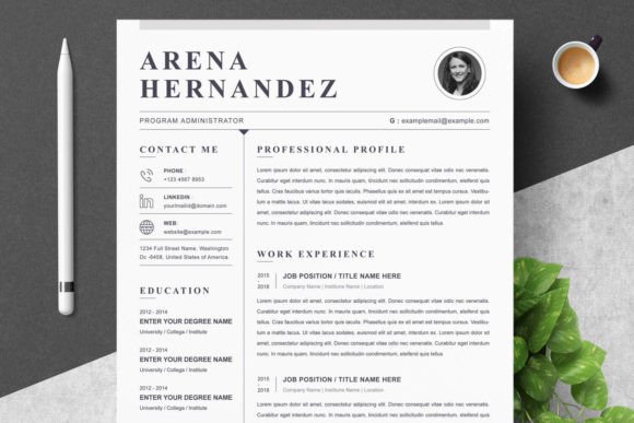 Download Professional Resume Template with Photo - Resume template Collection